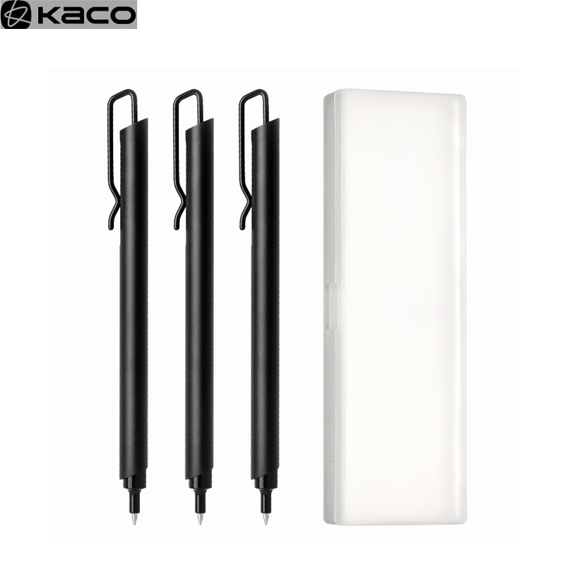 Office Stationery Supply Business - Kaco メタルサインペン ジェルペン用リフィル付き 0.5MM ブラックブルーインク ビジネス