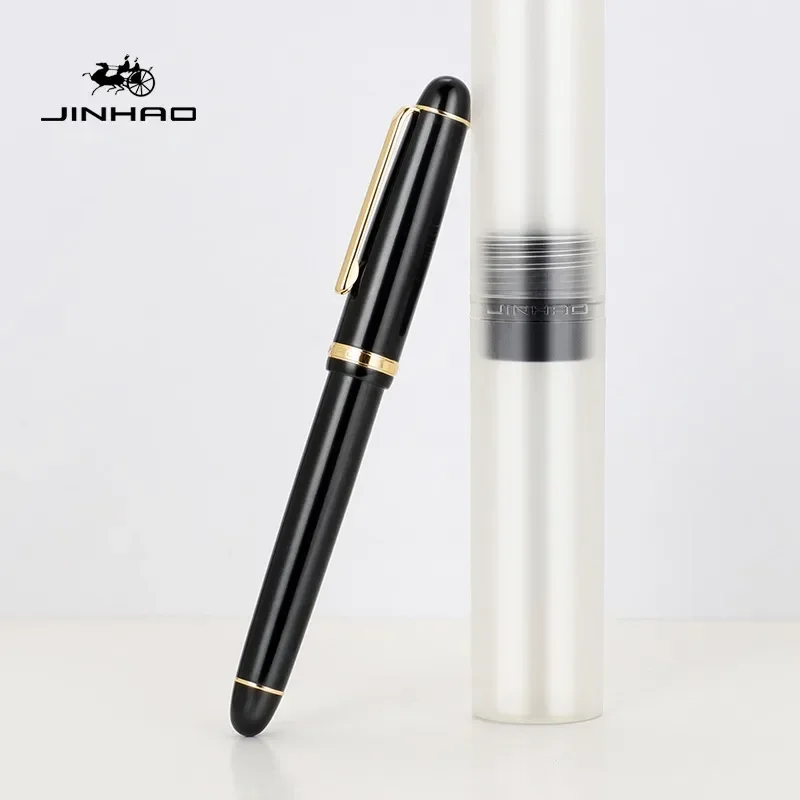 Office Stationery Supply Business - JINHAO-X350金属製万年筆、リーフ、f、m、ベントペン、ビジネス、オフィス、学校文房具用品、細いペン先の書き方、署名ペン、ギフト