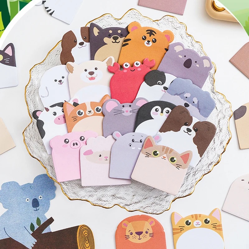 Office Stationery And Supply - 240枚入り 可愛い動物型 無地の粘着性メモ カートゥーン風 かわいい猫 ノートカード