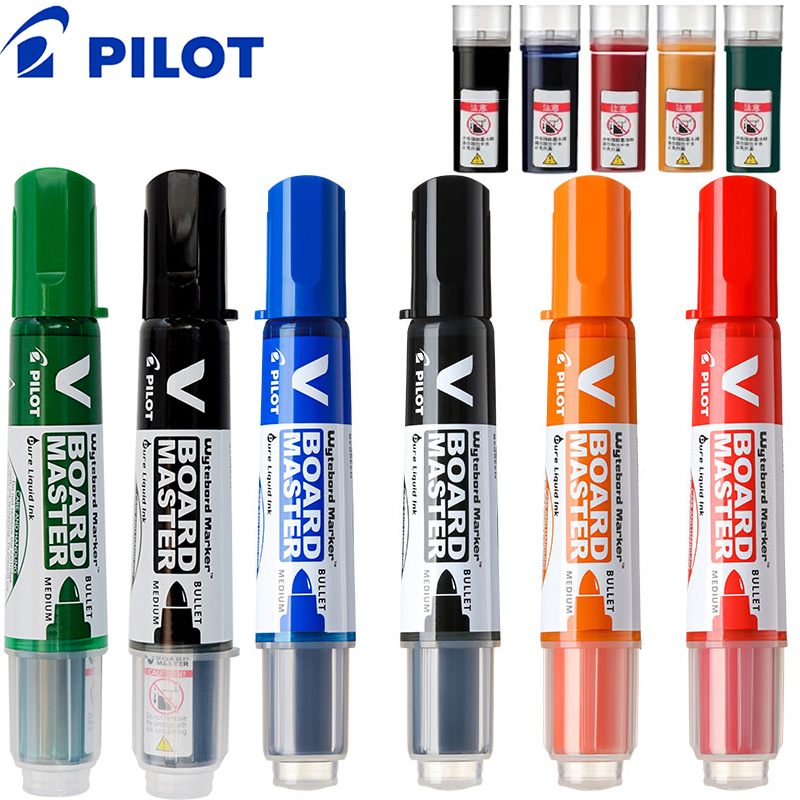 Whiteboard Marker Set - パイロット V ボードマスター WBMAVBM-M、プロフェッショナルホワイトボードマーカー大容量複数のサイズトレーニング、黒板、会議に最適