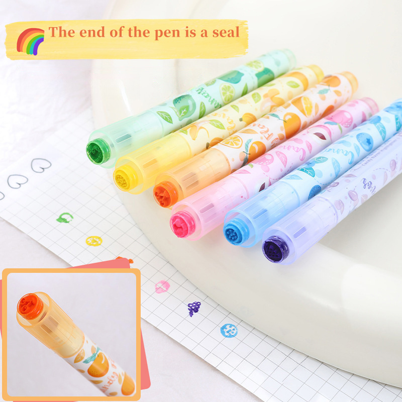 クリエイティブフルーツの香りの蛍光ペンソフトチップペン、スタ - Highlighter Set Pastel のレビューと価格