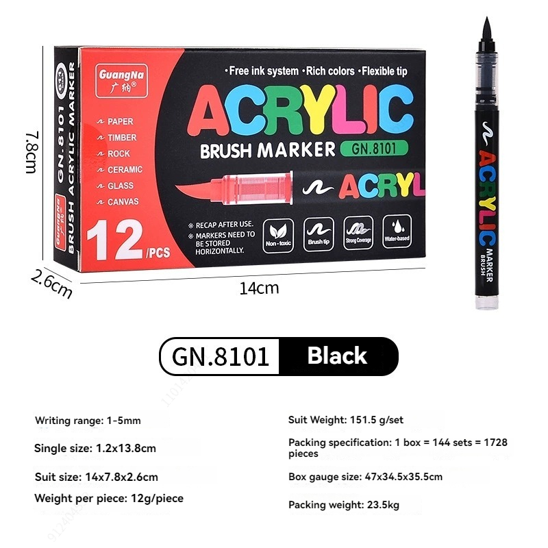 12本入り ブラック/ホワイト プレミアムソフトチップアクリ - Whiteboard Marker Set のレビューと価格