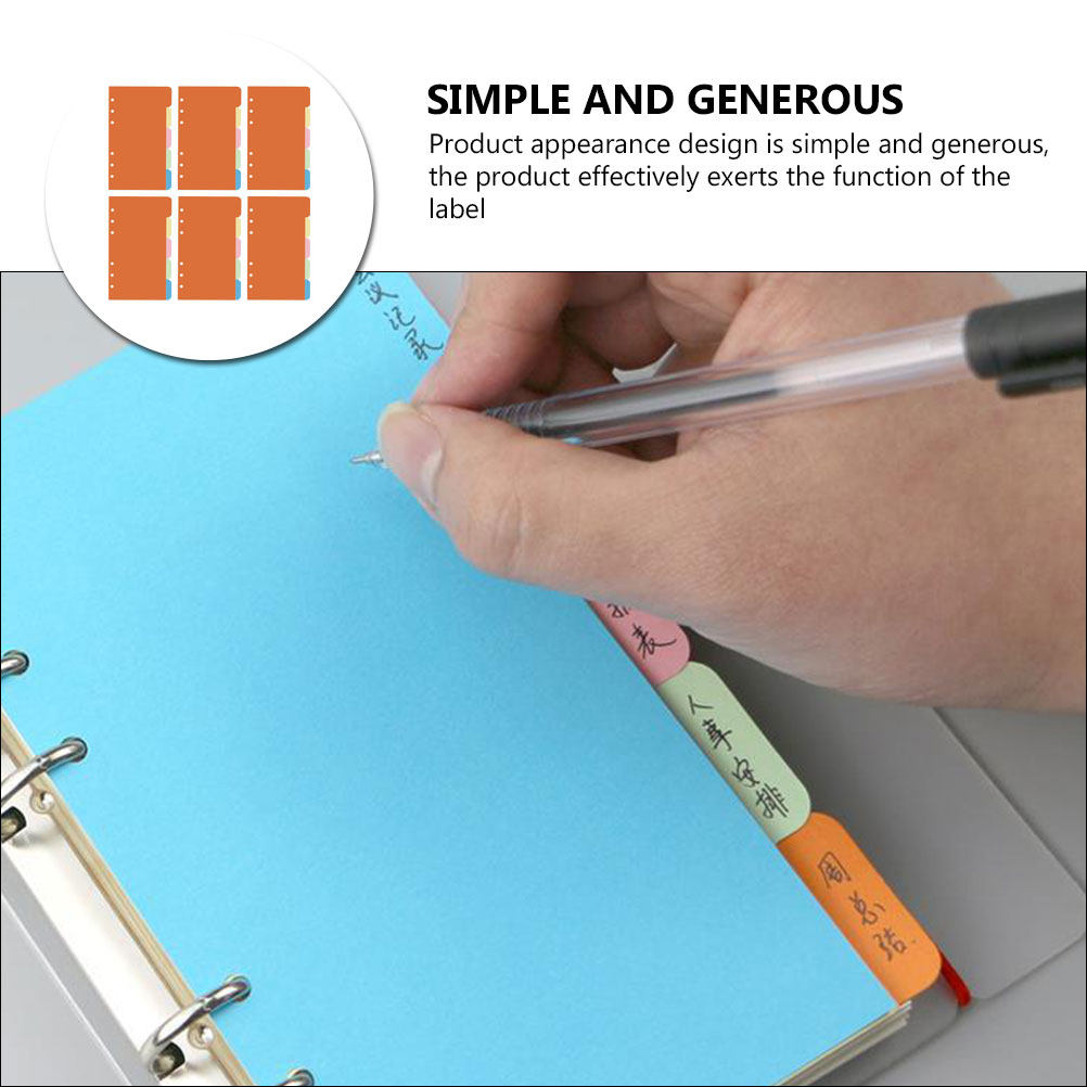 30枚入りカラーインデックスディバイダー、ルーズリーフ用紙リ - Index Tab Divider のレビューと価格
