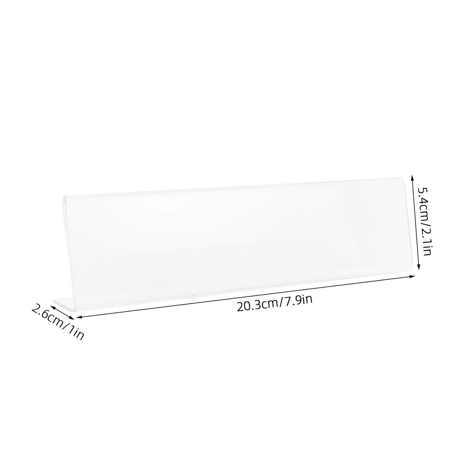 6個入りアクリル製ネームプレートホルダー 透明テーブルカード - Desk Name Plate のレビューと価格