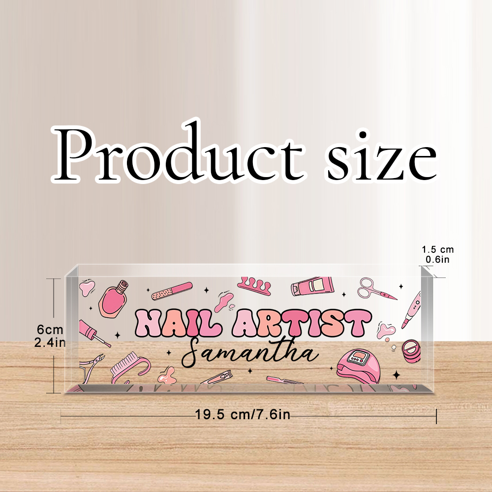 カスタムネームアクリルデスクネームプレート、パーソナライズさ - Desk Name Plate のレビューと価格