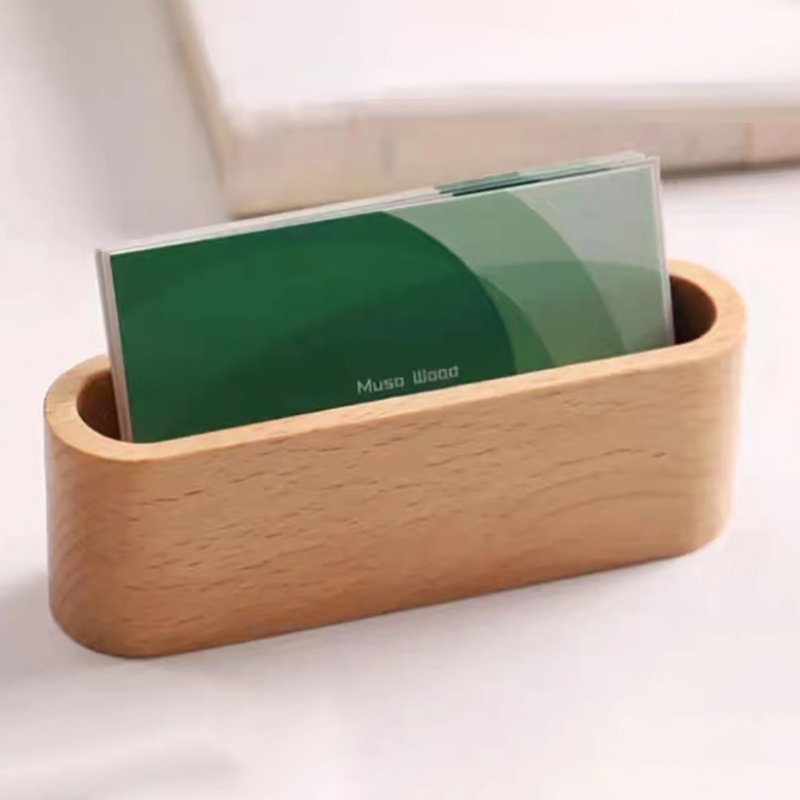 名刺ホルダー木製オーガナイザーオフィスデスク名刺ディスプレイ - Desk Name Plate のレビューと価格