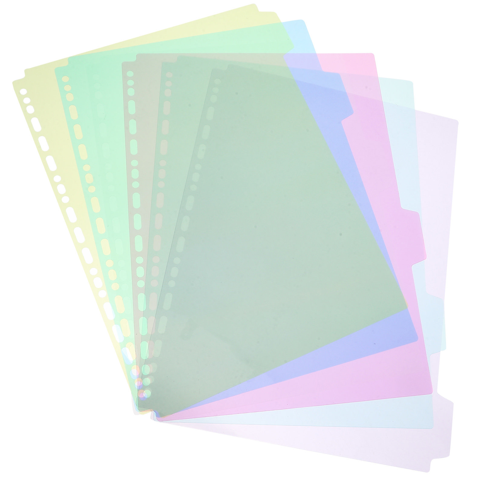 6枚入りバインダータブディバイダー プラスチックインデックス - Index Tab Divider のレビューと価格