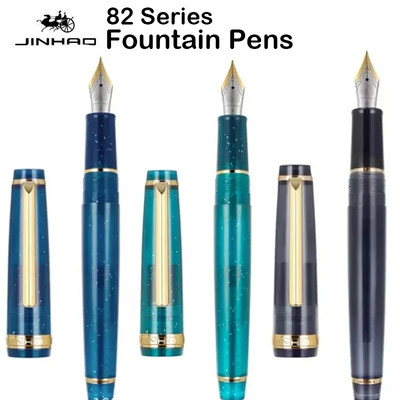 Jinhao-ef fペン先付き万年筆、透明インクペン、高級 - Office Stationery Supply Business のレビューと価格