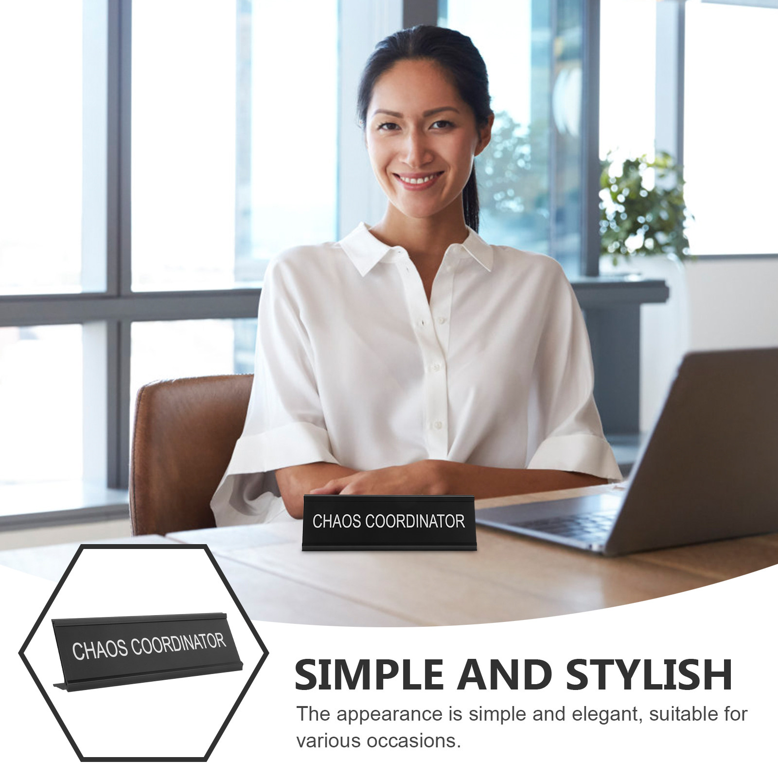 L字型アルミ合金デスクプレート カオスコーディネーター オフ - Desk Name Plate のレビューと価格