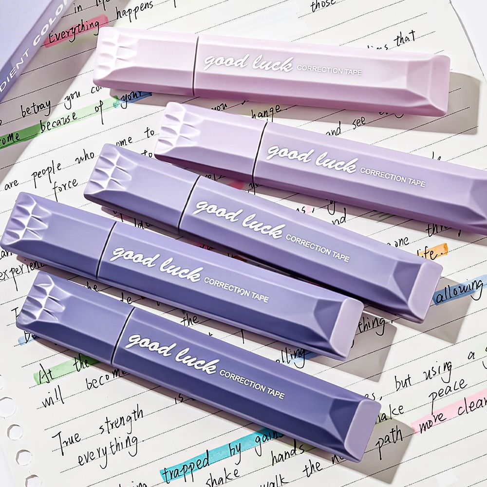 5個セット グラデーションカラー修正テープ ペン型 透明 静 - Correction Tape Roller のレビューと価格