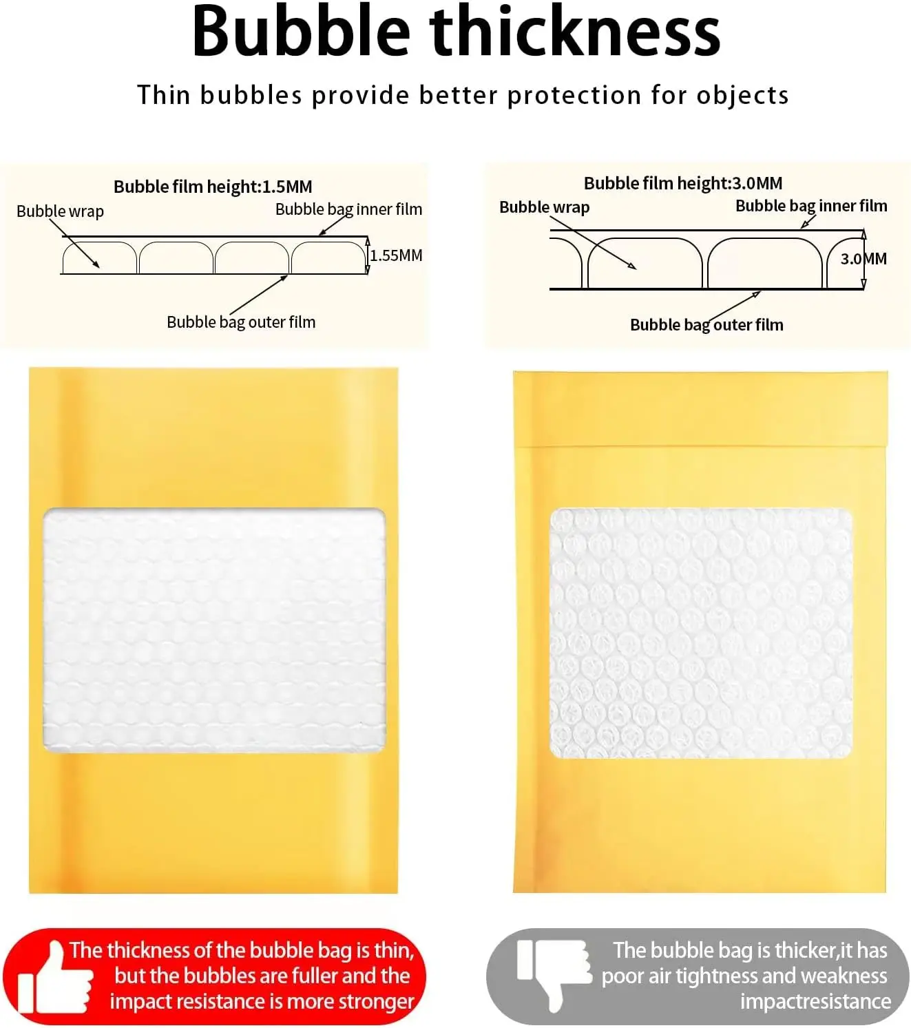 バブルエンベロープ送信パッケージポーチ、クラフト紙包装用品、 - Letter Envelope Kraft のレビューと価格