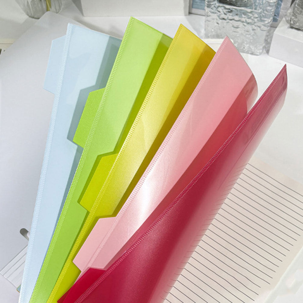 5枚組 3穴パンチインデックスページディバイダー タブポケッ - Index Tab Divider のレビューと価格