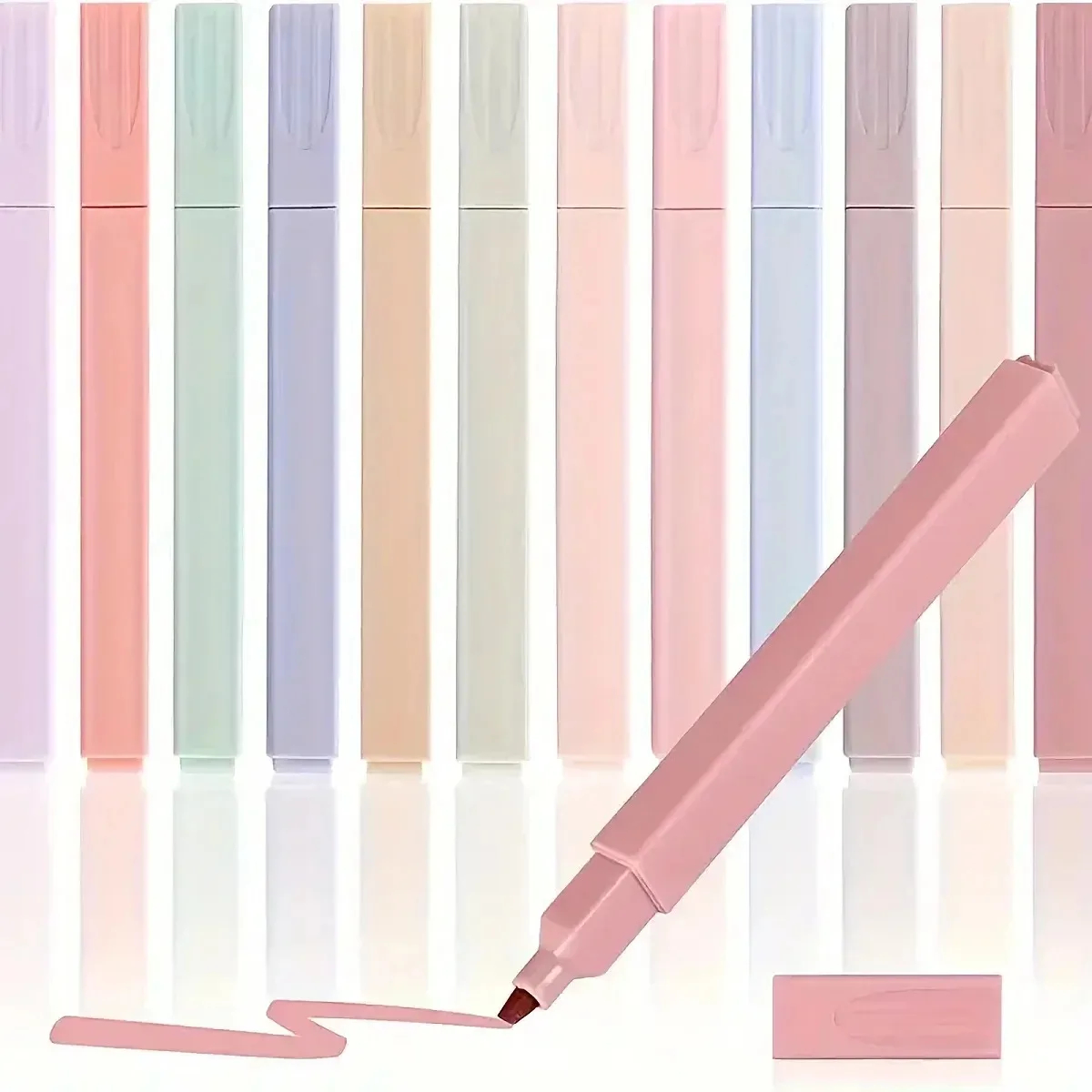 12本入りカラフルで美しい蛍光ペン、かわいいアソートカラー、 - Highlighter Set Pastel のレビューと価格