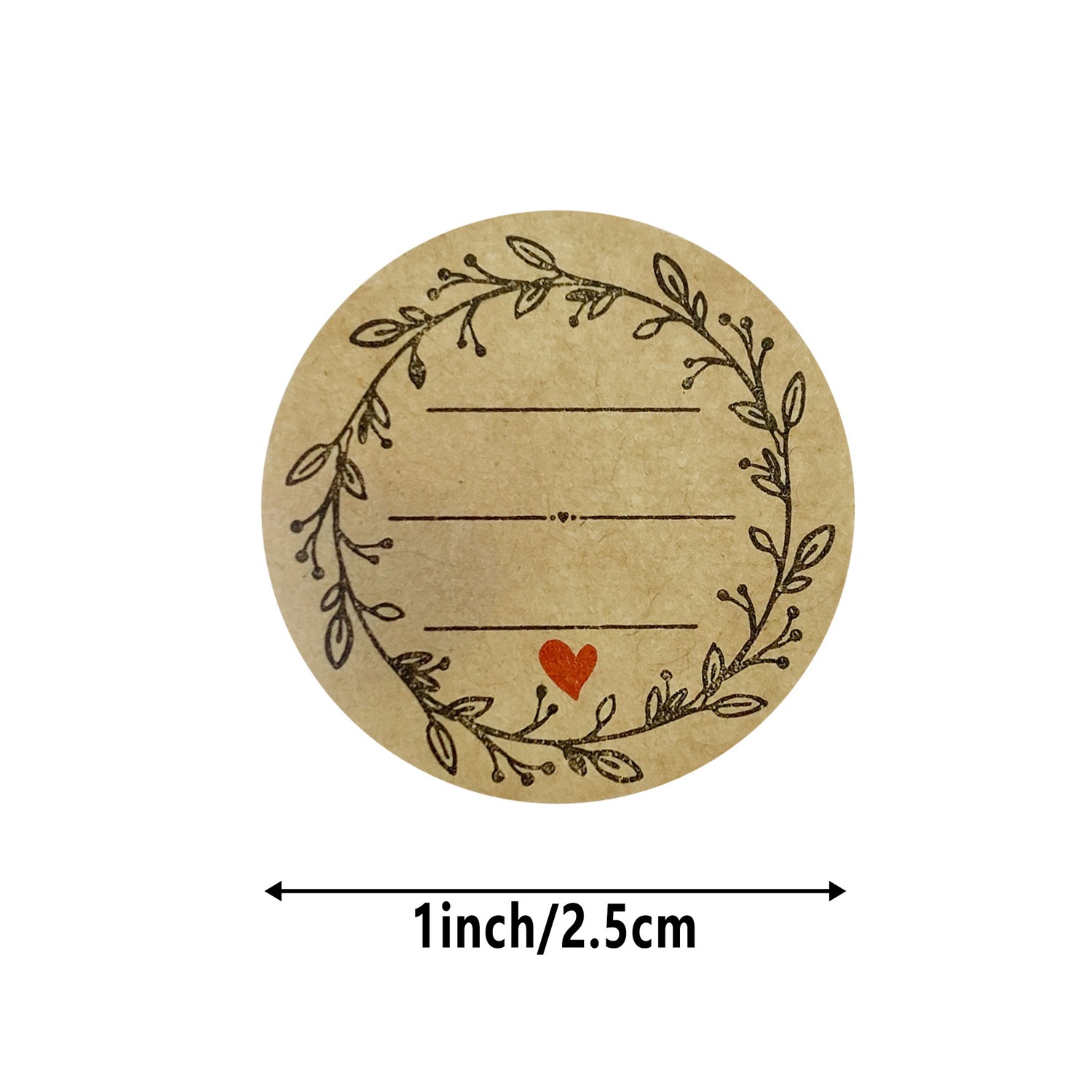 500 個/ロール 1 インチ クラフト紙ステッカー、ギフト - Letter Envelope Kraft のレビューと価格